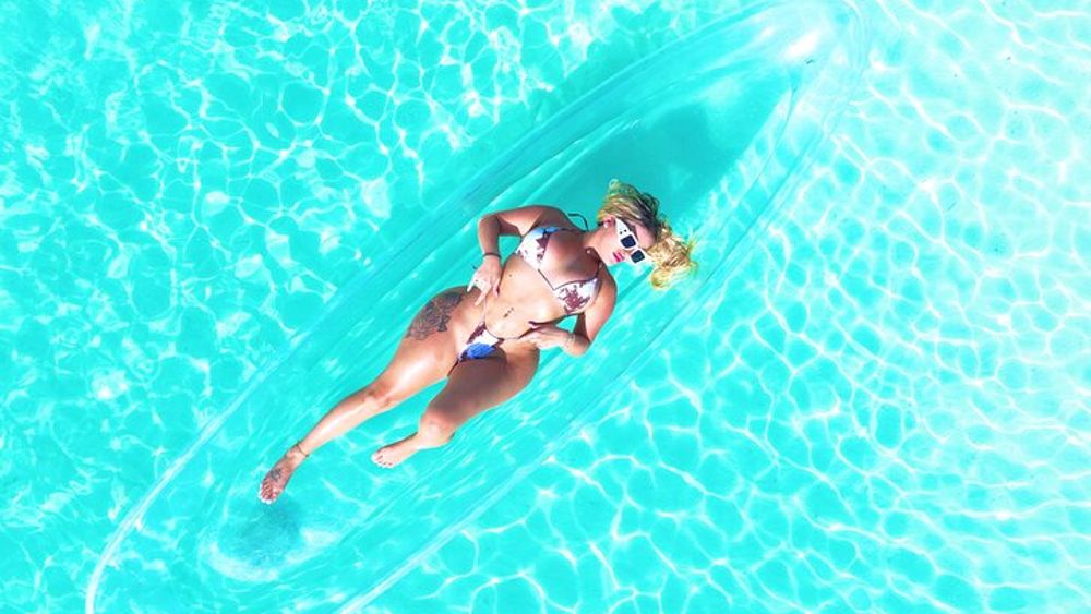 Clear Kayak Drone Photography