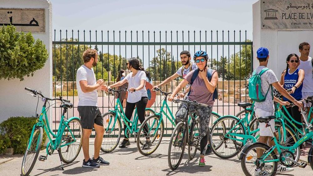 Group Guided Bike Tour of Carthage Archeological Site in Tunisia