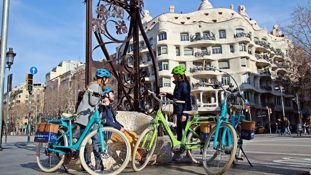 Barcelona Gaudi Guided Small-Group E-Bike Tour