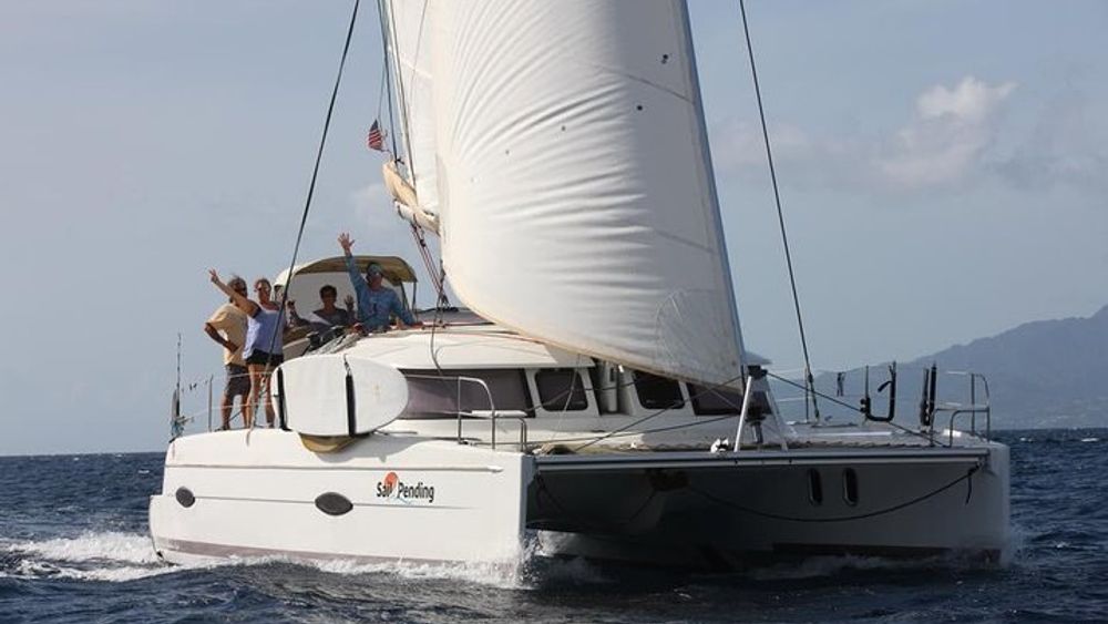 Catamaran Sail to Jost Van Dyke (Soggy Dollar Bar)