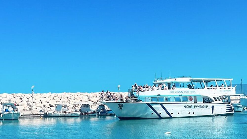 Blue Lagoon trip with slide & music departing from Latchi harbour