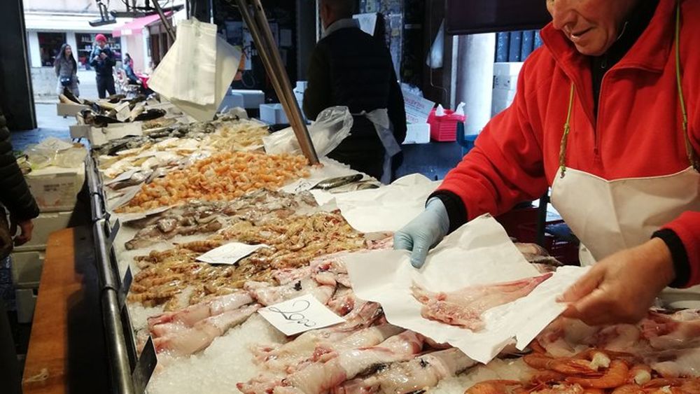Rialto Market Fish Shopping and Murano Home Cooking