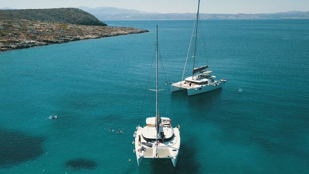 Agios Nikolaos Morning Catamaran Cruise in Mirabello with Lunch