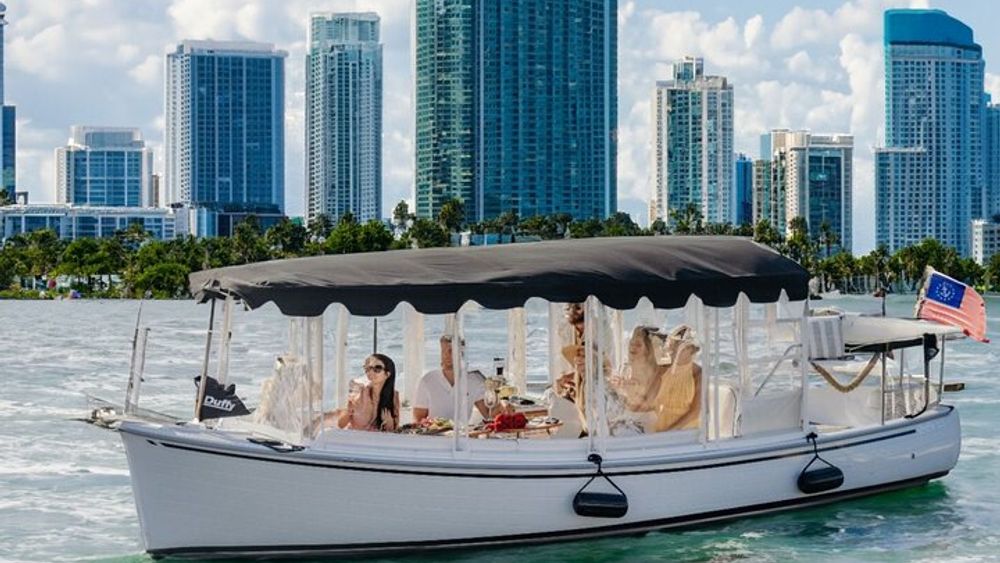 Luxury Shared Miami River E-Boat Cruise & Wine and Charcuterie