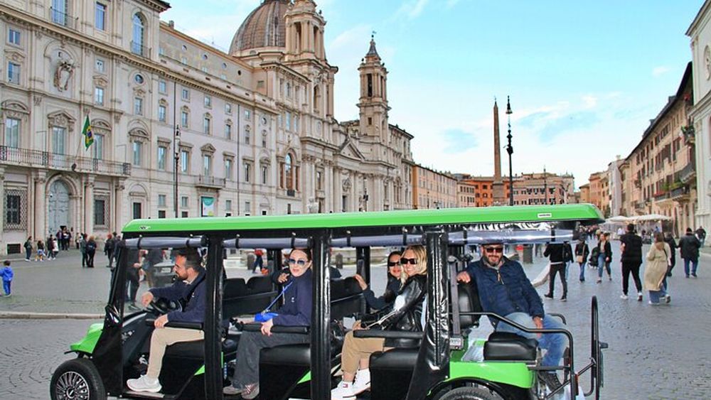 Highlights of Rome: Golf Cart Tour with Artisanal Gelato Tasting