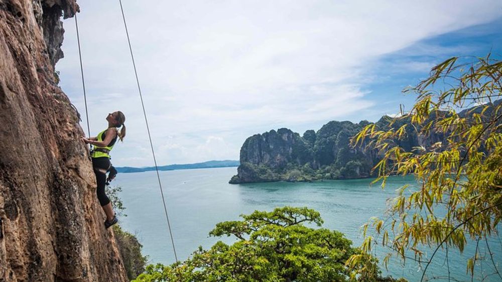 Krabi Railay Beach Climbing and Caving Day Tour with Lunch