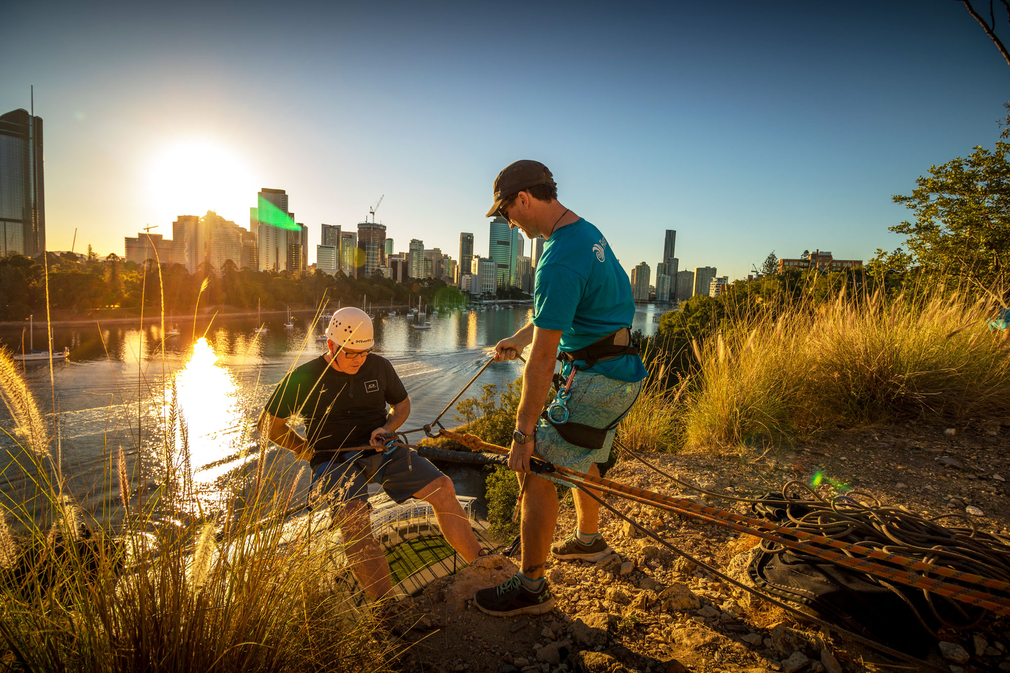 Abseiling the Kangaroo Point Cliffs Brisbane