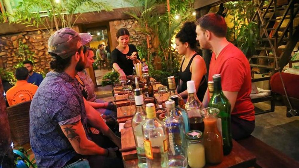 Siem Reap Sombai Cocktail Class with Liqueur Tasting, Shopping