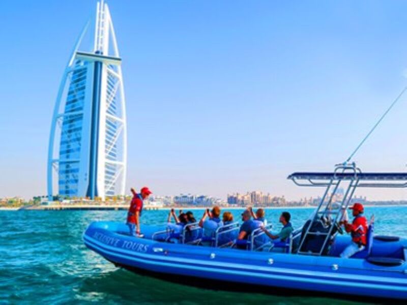 Speed Boat Tour with Marina, Atlantis, Palm, Burj Al Arab