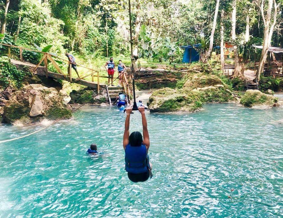 Irie Blue Hole Adventure Tour from Kingston