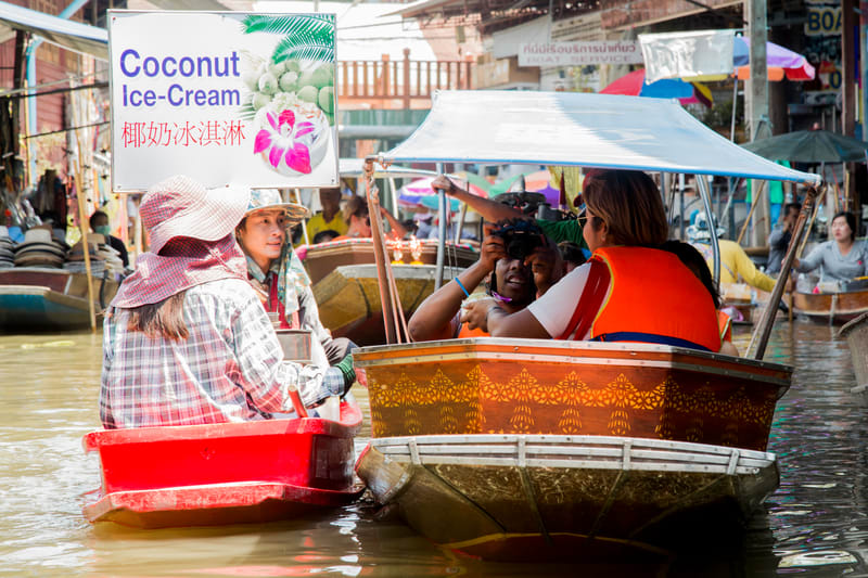 Private Bangkok Tour Beyond Market Adventure: Railway & Floating Markets